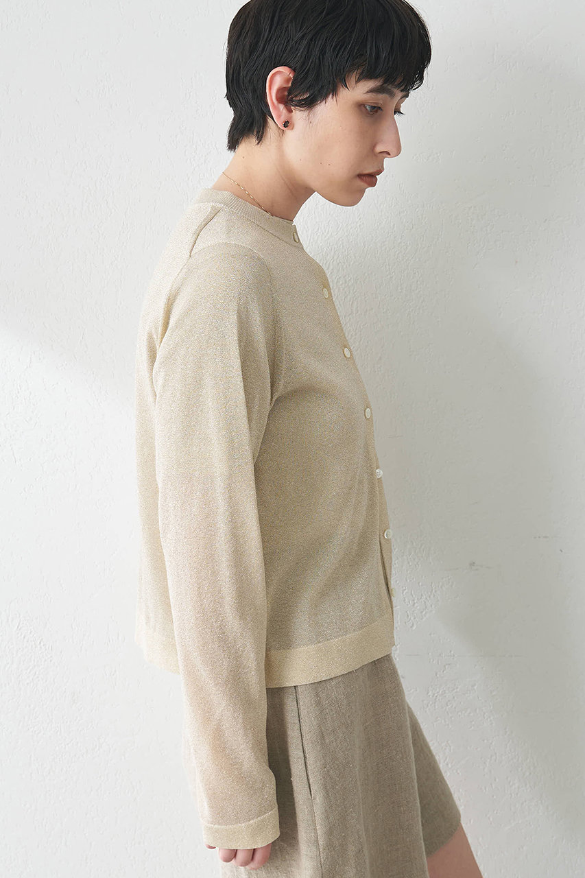 ウィムガゼット／ラメツィードニットジャケット／ベージュ ラメツィードニットジャケット | Whim Gazette(ウィム ガゼット