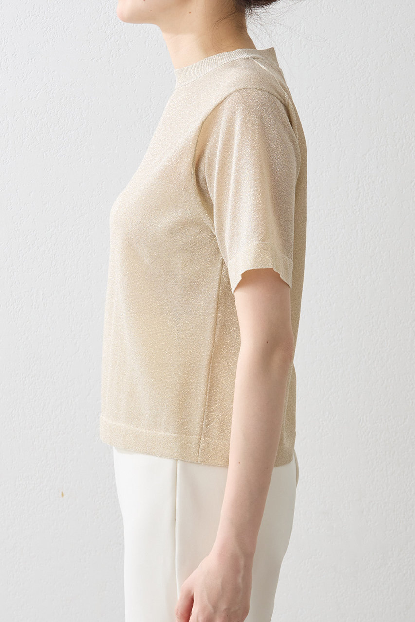 Whim Gazette(ウィム ガゼット)｜ラメプルオーバー/ベージュ の通販