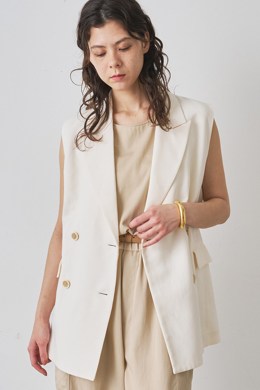 Whim Gazette ダックダブルジレ (オフホワイト, F) ウィム ガゼット ELLE SHOP Whim Gazette ダックダブルジレ (オフホワイト, F) ウィム ガゼット ELLE SHOP