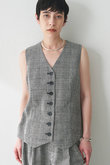 Whim Gazette(ウィム ガゼット)｜ノーカラーベスト/グレー の通販
