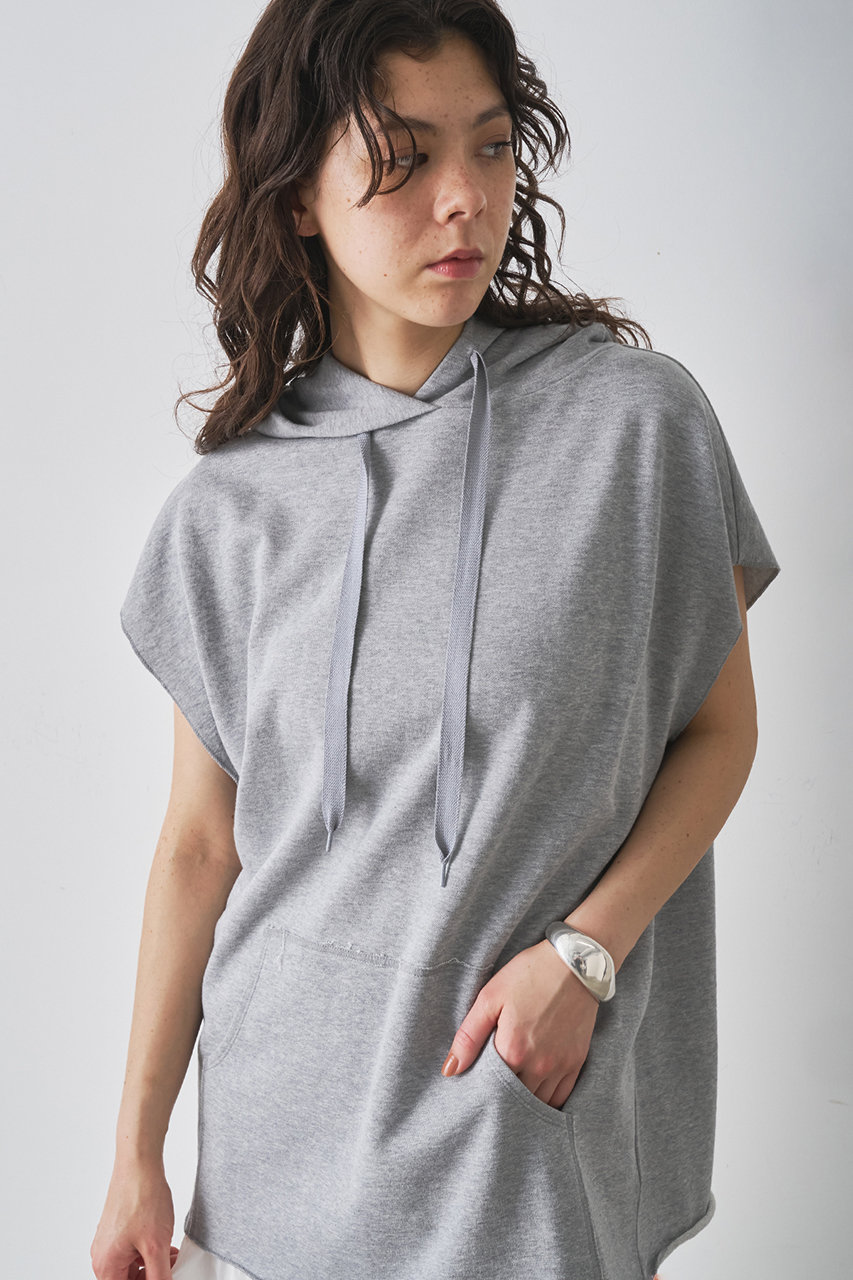 Whim Gazette 【WEB限定】オーバーノースリーブパーカー (グレー, F) ウィム ガゼット ELLE SHOP Whim Gazette 【WEB限定】オーバーノースリーブパーカー (グレー, F) ウィム ガゼット ELLE SHOP
