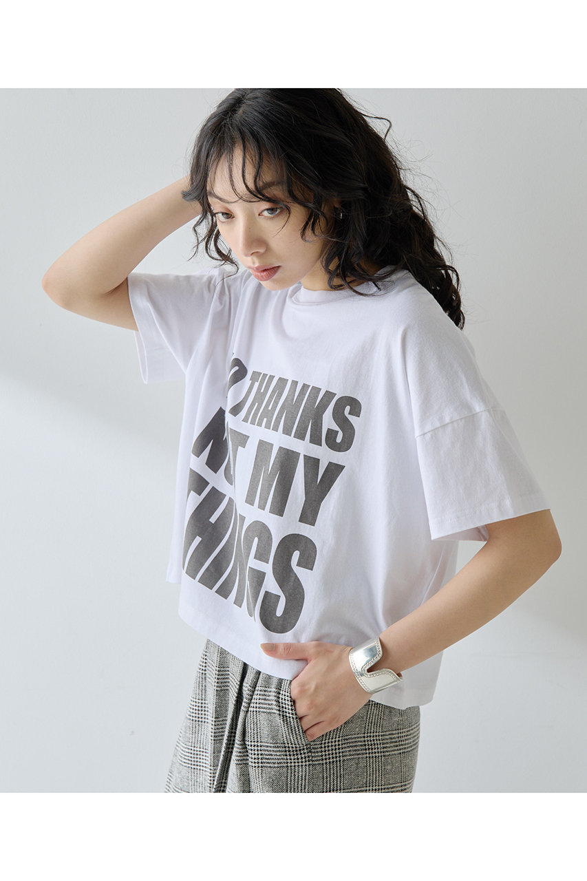 Whim Gazette(ウィム ガゼット)｜NO THANKS ロゴTシャツ/オフ