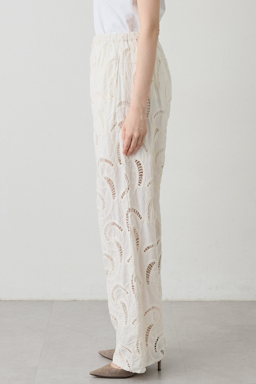 Whim Gazette スカラップパンツ ¥27,500（White） Whim Gazette スカラップパンツ ¥27,500（White）
