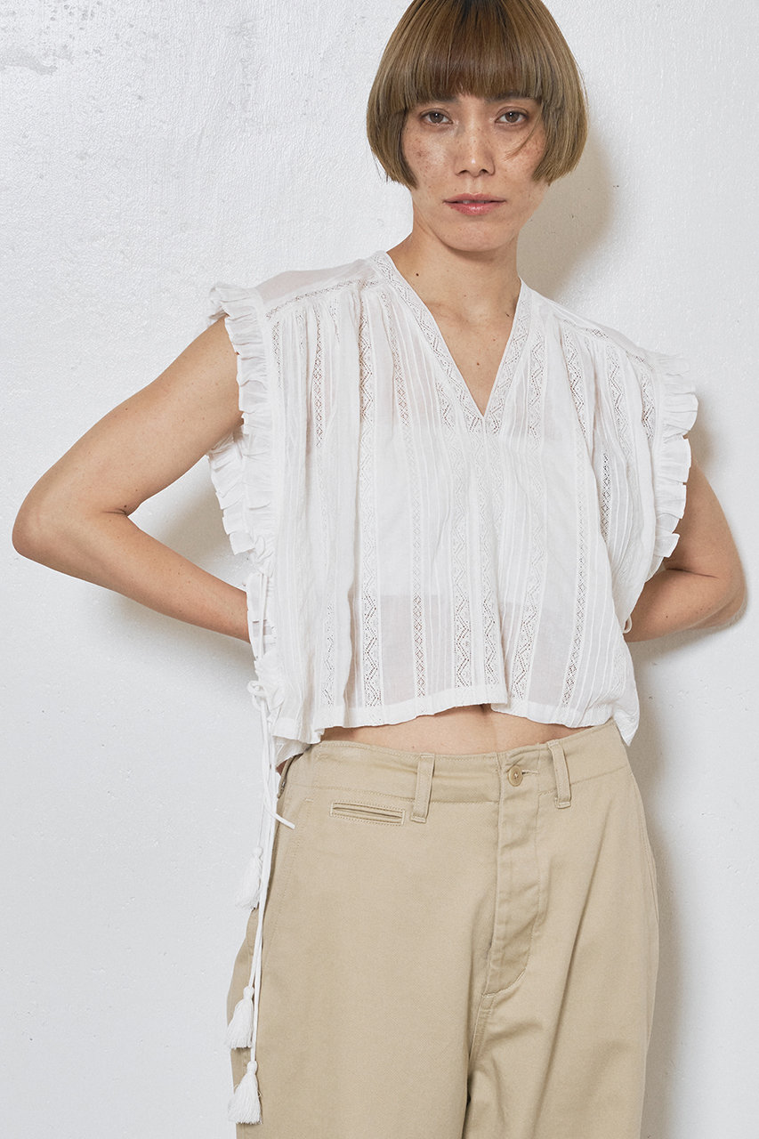 Whim Gazette レースタッセルブラウス (オフホワイト, F) ウィム ガゼット ELLE SHOP Whim Gazette レースタッセルブラウス (オフホワイト, F) ウィム ガゼット ELLE SHOP