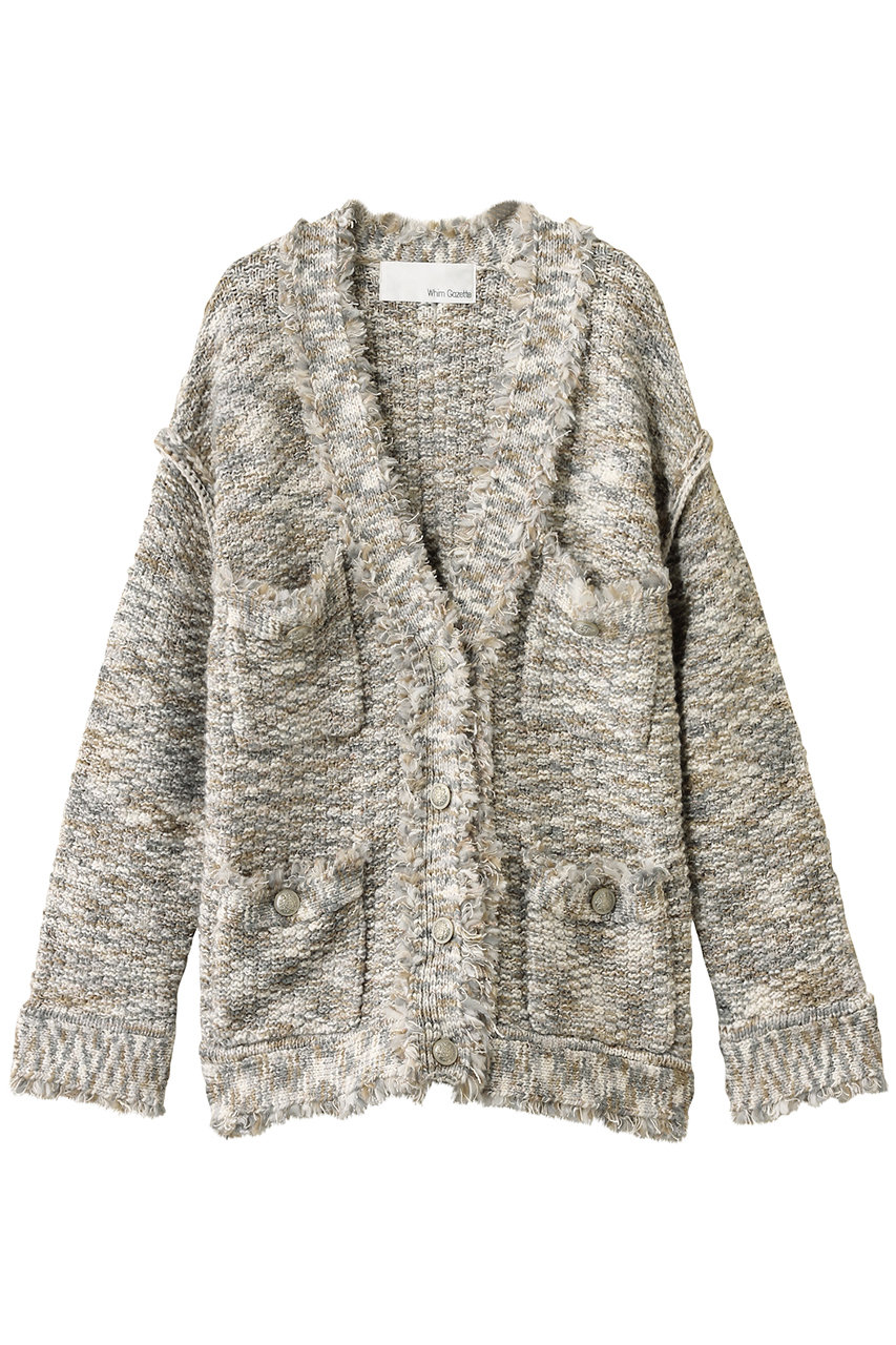 【美品】Whim gazette ニットTWEEDYジャケット 2025SS Whim Gazette（ウィムガゼット）の「TWEEDYニットジャケット