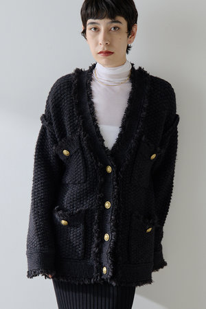 定価3.5万 Whim Gazette モヘヤ混　ツイードジャケット 白 金釦 Whim Gazette｜ウィム ガゼットのジャケット通販｜ELLE SHOP