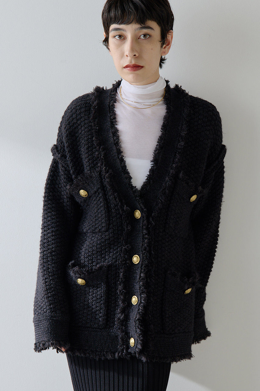 ミックスヤーンニットツイードジャケット