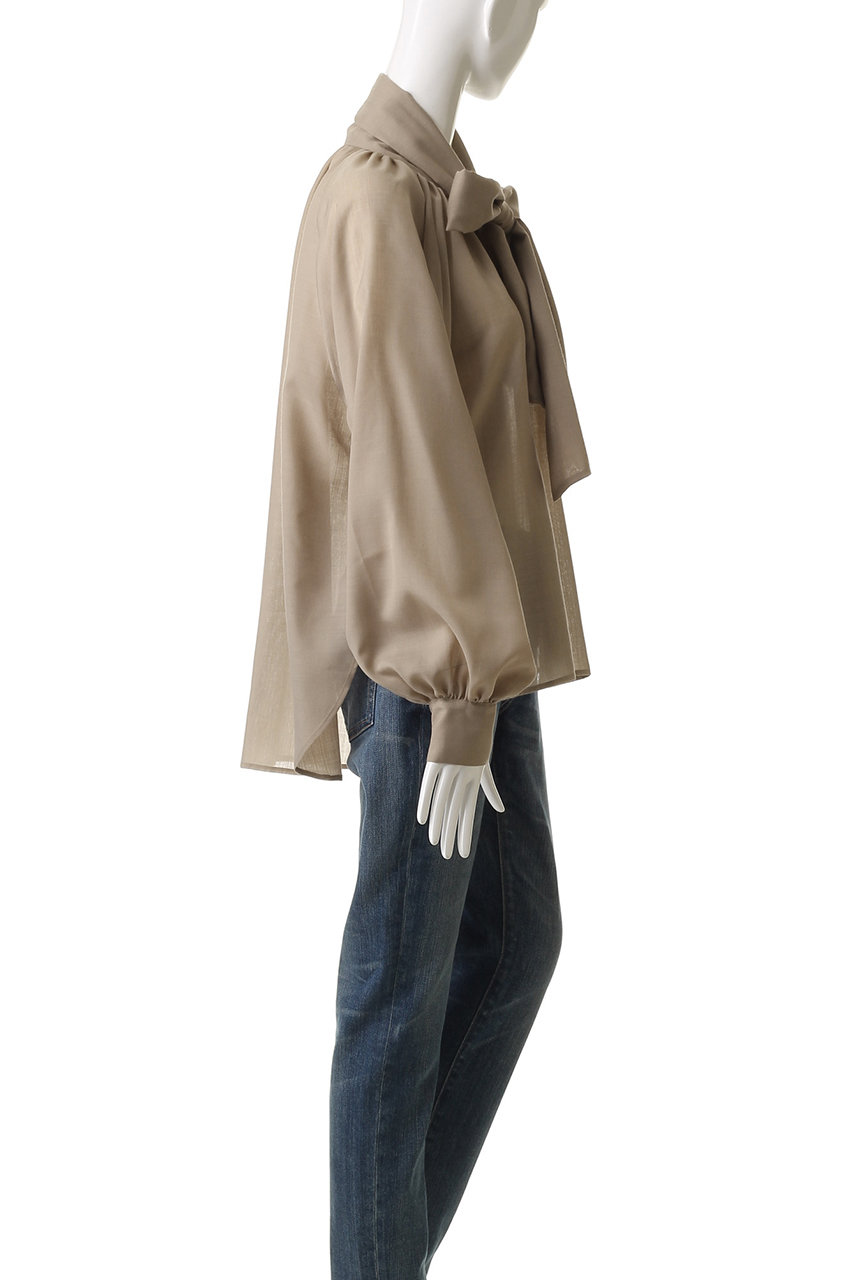 Whim Gazette(ウィム ガゼット)｜ボウタイブラウス/ベージュ の