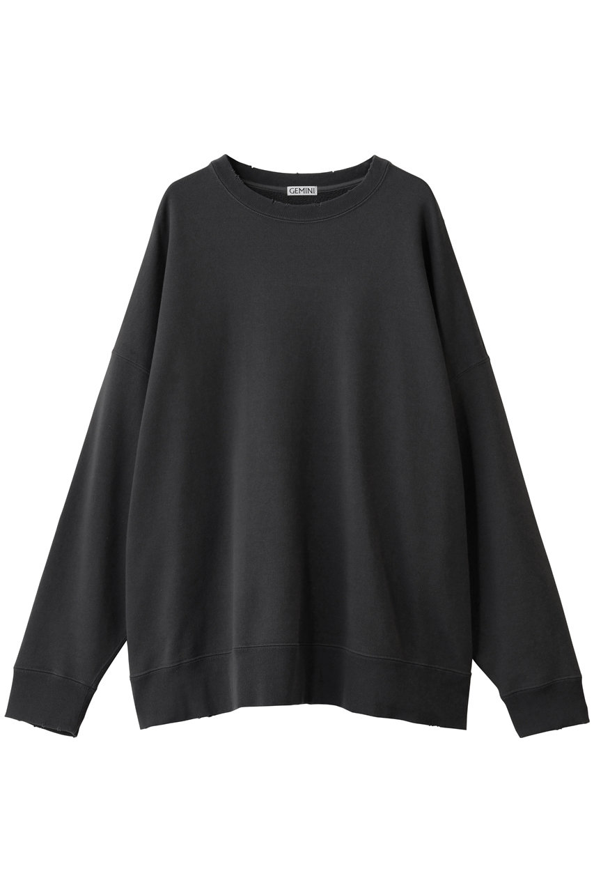 ウィム ガゼット/Whim Gazetteの【GEMINI】オーバーバックプリントスウェット(チャコールグレー/WGG1052106A0002)