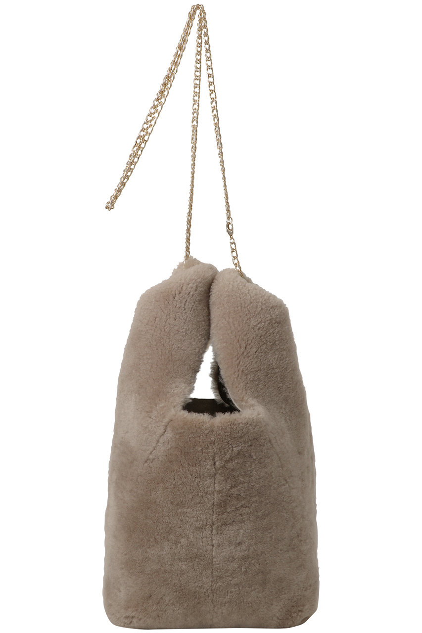 ウィムガゼット メリノムートンバッグ グレージュ Whim Gazette(ウィム ガゼット)｜メリノムートンチェーンバッグ