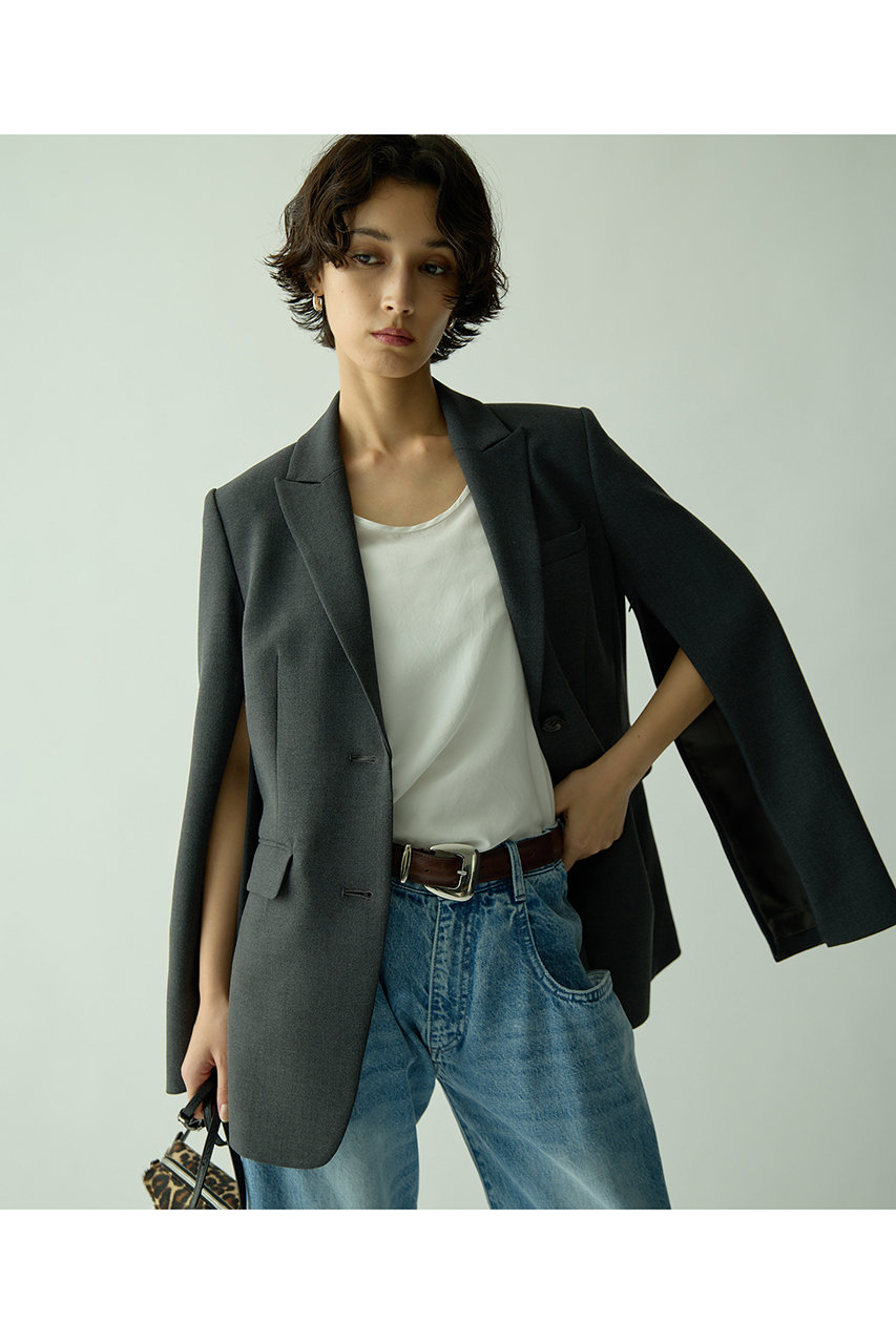 Whim Gazette 【Drawing Numbers】ストレッチオックスピークドシングルジャケット (チャコールグレー, 38) ウィム ガゼット ELLE SHOP Whim Gazette 【Drawing Numbers】ストレッチオックスピークドシングルジャケット (チャコールグレー, 38) ウィム ガゼット ELLE SHOP