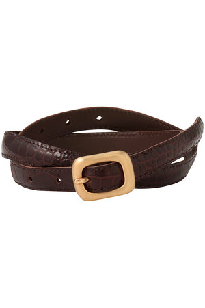 ウィム ガゼット/Whim Gazetteの【Hoaw.】型押しナローベルト(140500/140501)