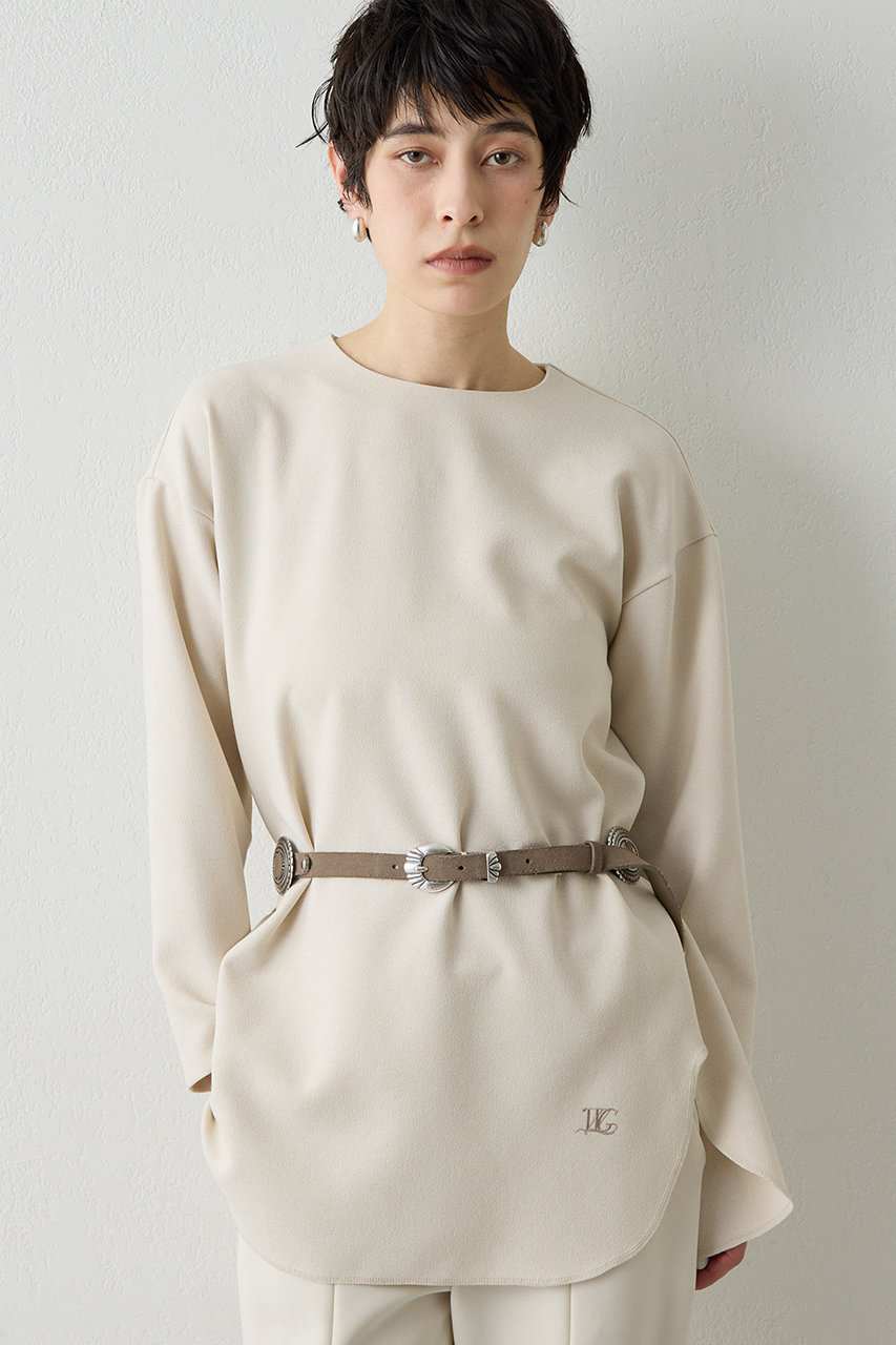 ウィム ガゼット/Whim Gazetteの刺しゅうジョーゼットプルオーバー(ベージュ/WGZ1052404A0006)