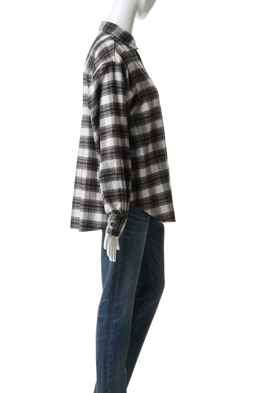 Whim Gazette(ウィム ガゼット)｜ピケチェックシャツ/オフホワイト の