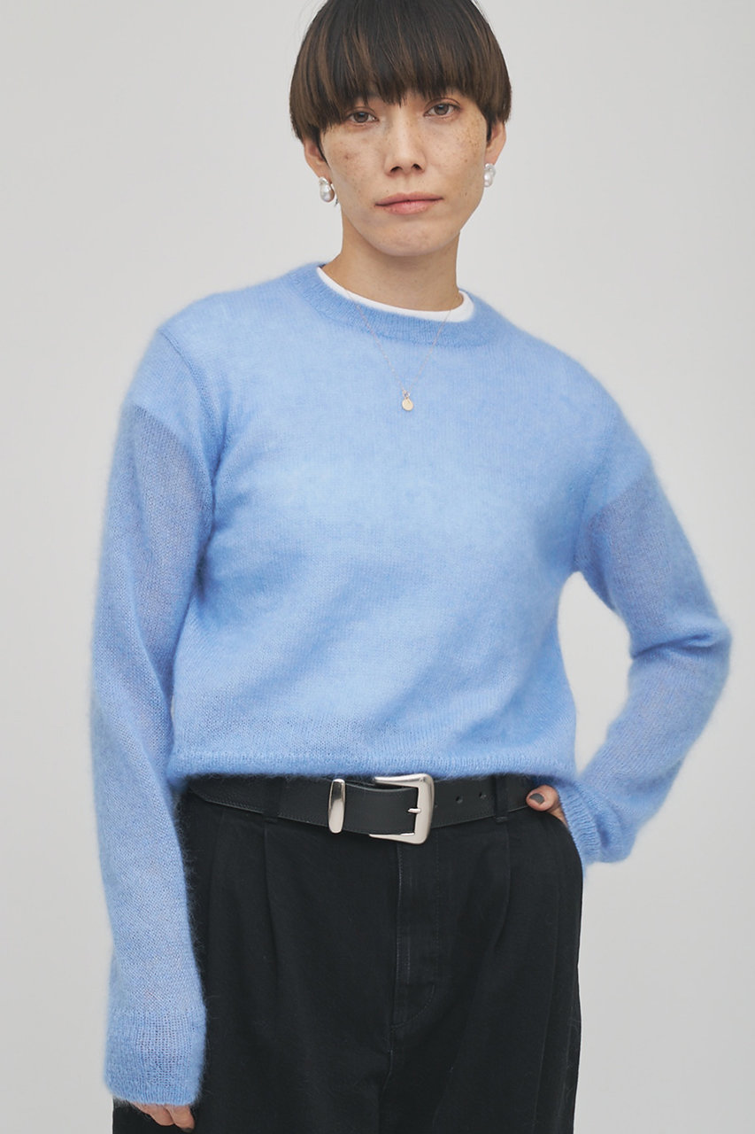 ウィム ガゼット/Whim Gazetteの【GEMINI】モヘヤプルオーバー(サックスブルー/WGG1052505A0002)