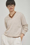 【GEMINI】ハイゲージVニットプルオーバー ウィム ガゼット/Whim Gazette ライトベージュ