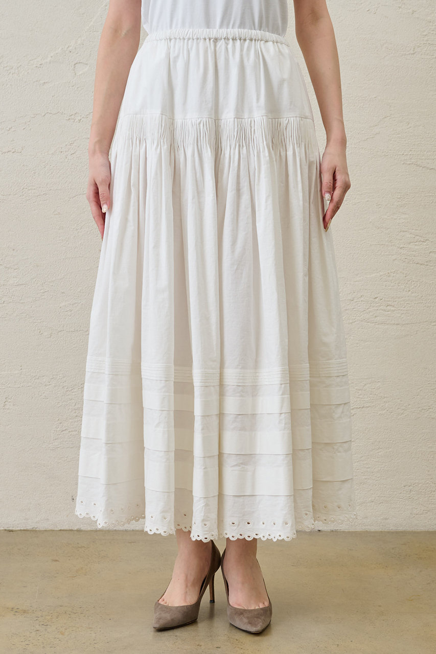 Whim Gazette(ウィム ガゼット)｜【GEMINI】スカラップ刺繍スカート