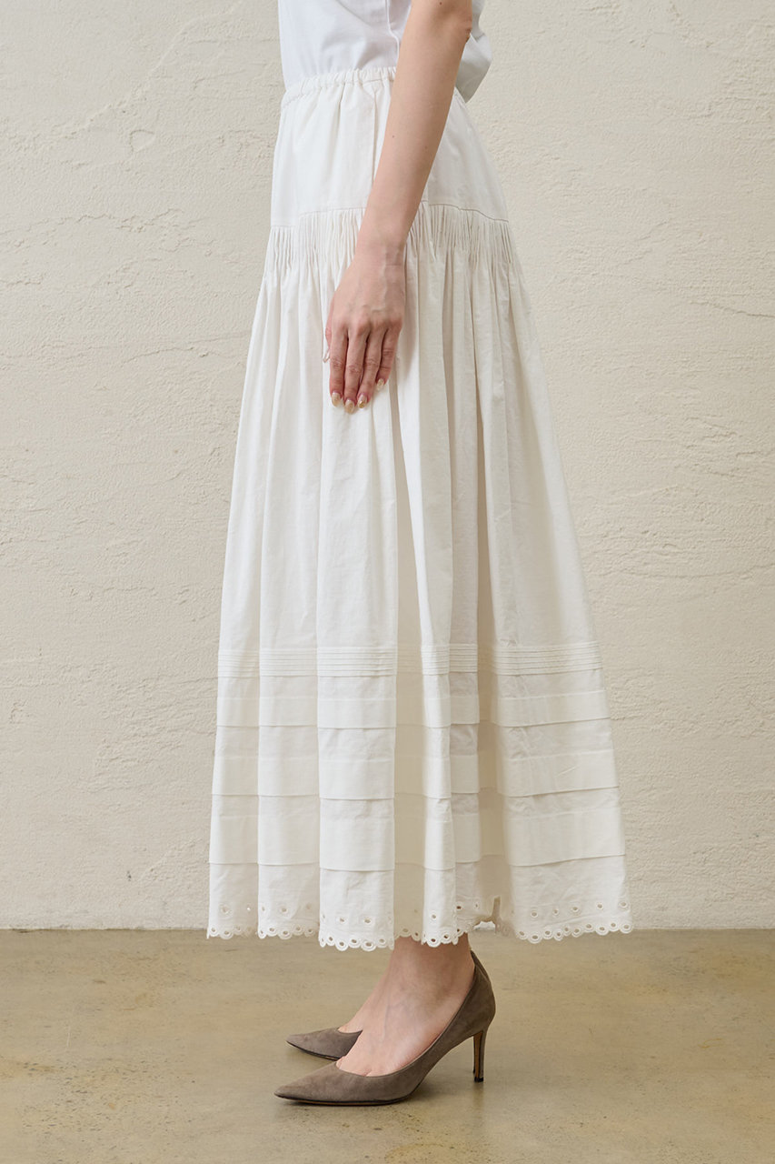 Whim Gazette(ウィム ガゼット)｜【GEMINI】スカラップ刺繍スカート