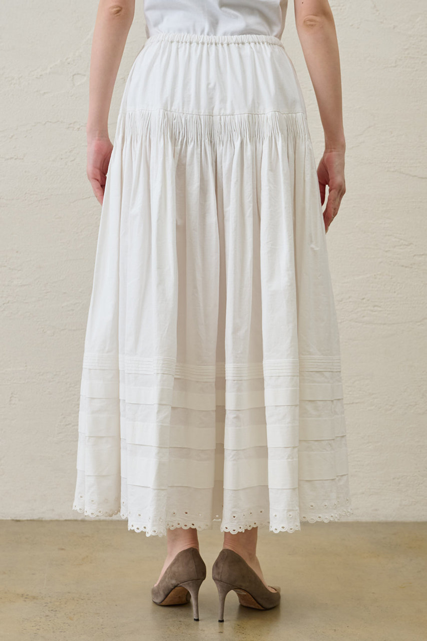 Whim Gazette(ウィム ガゼット)｜【GEMINI】スカラップ刺繍スカート