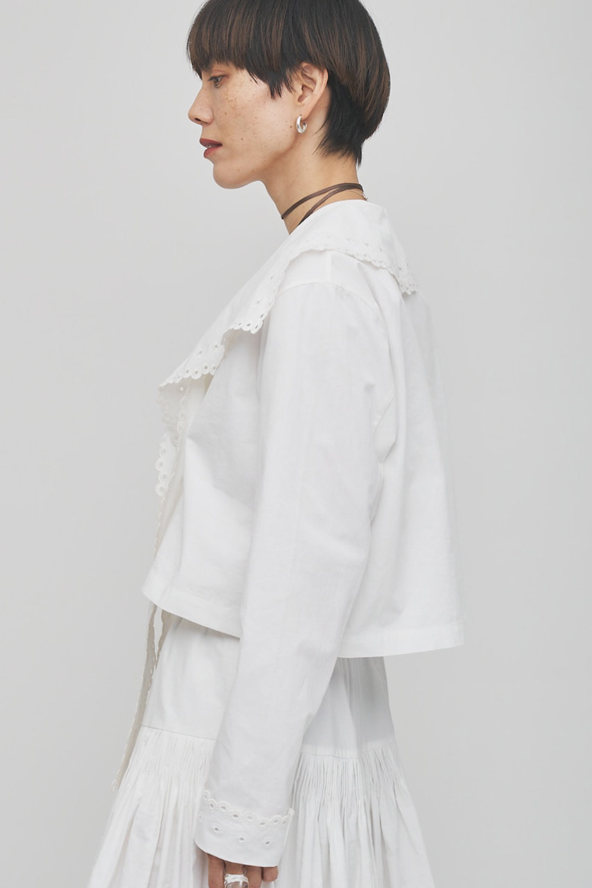 ウィムガゼット　GEMINIスカラップブラウス　新品未使用　オフホワイト Whim Gazette(ウィム ガゼット)｜【GEMINI】スカラップブラウス/オフ