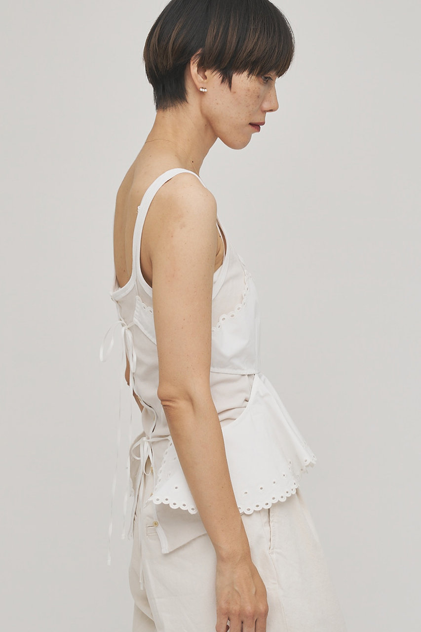 W WRAP SHIRT CAMISOLE ダブルラップシャツキャミソール Whim Gazette(ウィム ガゼット)｜【GEMINI】スカラップキャミソール