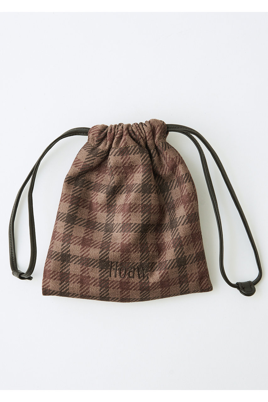 Whim Gazette 【Hoaw.×Sampoコラボアイテム】 巾着 (ブラウン, F) ウィム ガゼット ELLE SHOP Whim Gazette 【Hoaw.×Sampoコラボアイテム】 巾着 (ブラウン, F) ウィム ガゼット ELLE SHOP