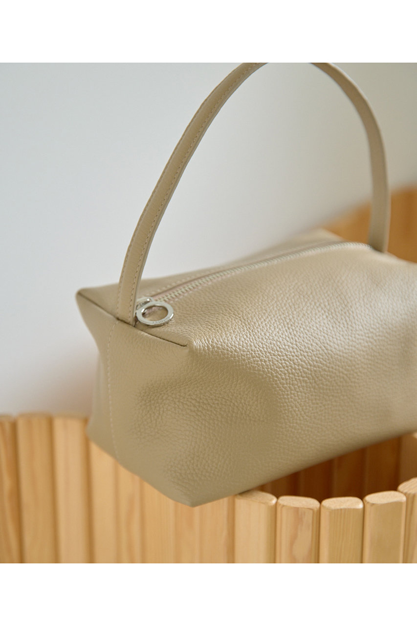 Whim Gazette 【Hoaw.×Sampoコラボアイテム】 ワンハンドルスクエアBAG (ベージュ, F) ウィム ガゼット ELLE SHOP