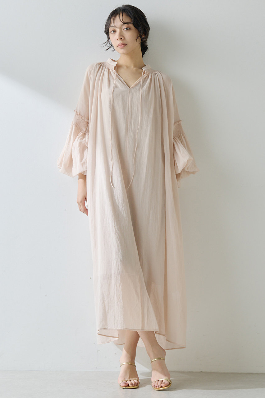 Whim Gazette コットンシフォンワンピース (ベビーピンク, F) ウィム ガゼット ELLE SHOP Whim Gazette コットンシフォンワンピース (ベビーピンク, F) ウィム ガゼット ELLE SHOP