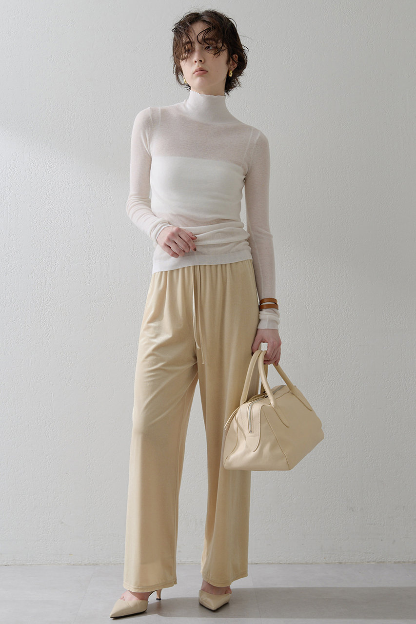 Whim Gazette 【THE PAUSE】シアーベロアパンツ (ベージュ, F) ウィム ガゼット ELLE SHOP Whim Gazette 【THE PAUSE】シアーベロアパンツ (ベージュ, F) ウィム ガゼット ELLE SHOP