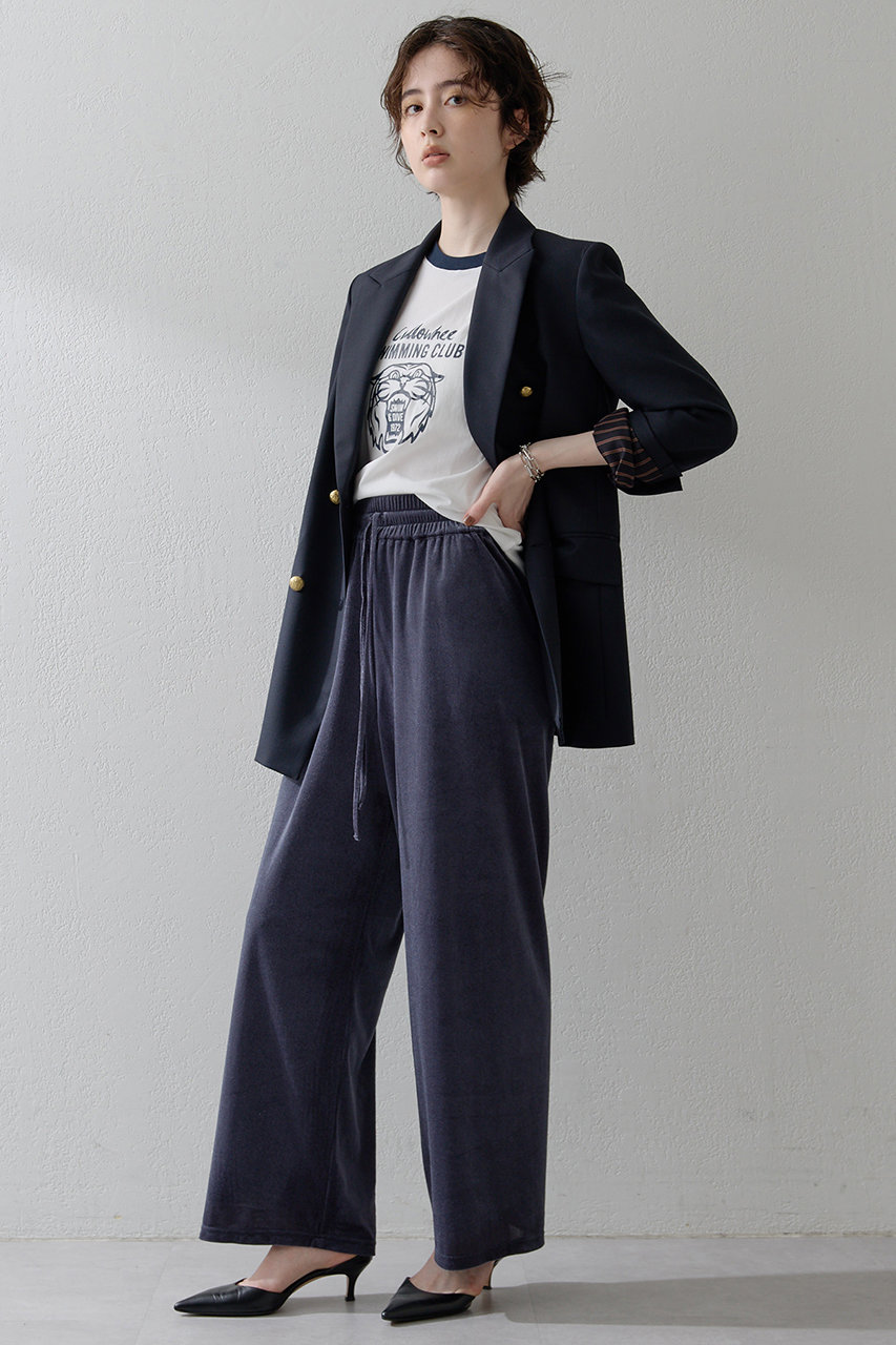 Whim Gazette 【THE PAUSE】シアーベロアパンツ (ネイビー, F) ウィム ガゼット ELLE SHOP Whim Gazette 【THE PAUSE】シアーベロアパンツ (ネイビー, F) ウィム ガゼット ELLE SHOP