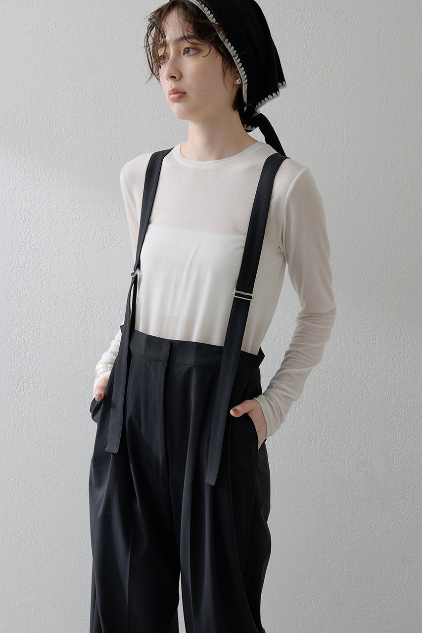 Whim Gazette 【THE PAUSE】トロサスペパンツ (ブラック, 38) ウィム ガゼット ELLE SHOP Whim Gazette 【THE PAUSE】トロサスペパンツ (ブラック, 38) ウィム ガゼット ELLE SHOP