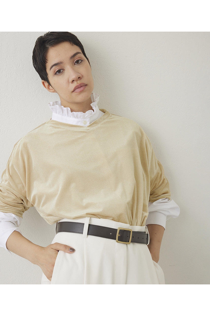 Whim Gazette 【THE PAUSE】シアーベロアTEE (ベージュ, F) ウィム ガゼット ELLE SHOP Whim Gazette 【THE PAUSE】シアーベロアTEE (ベージュ, F) ウィム ガゼット ELLE SHOP