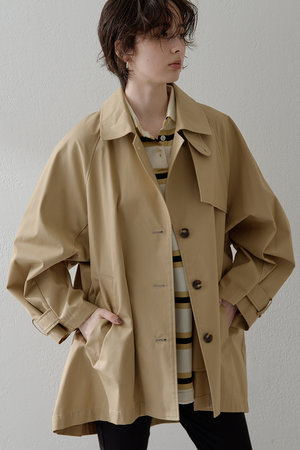 eLLa selectshop デザインショートトレンチジャケット 楽天市場】ENC エンク layered design short jacket