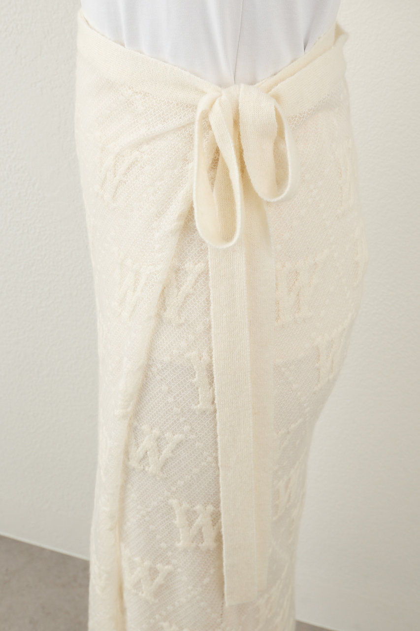 Whim Gazette(ウィム ガゼット)｜ジャガードラップスカート/オフ