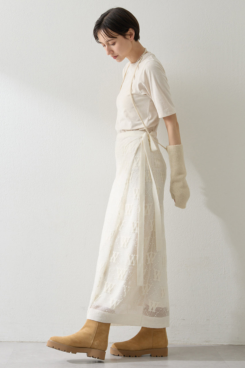 whim gazette今だけ値下げ中 Whim Gazette(ウィム ガゼット)｜ジャガードラップスカート/オフ