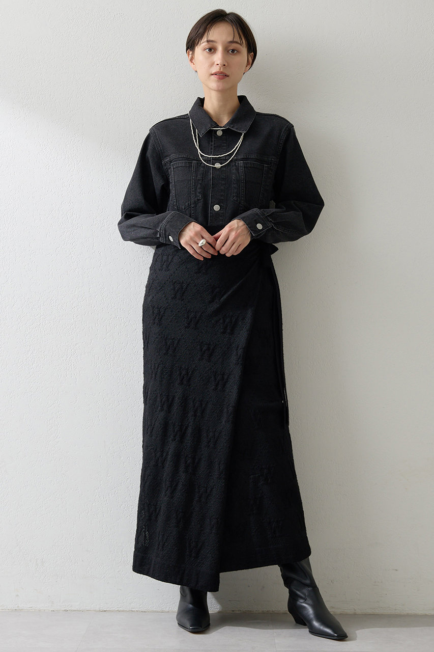 Whim Gazette ジャガードラップスカート (ブラック, F) ウィム ガゼット ELLE SHOP Whim Gazette ジャガードラップスカート (ブラック, F) ウィム ガゼット ELLE SHOP