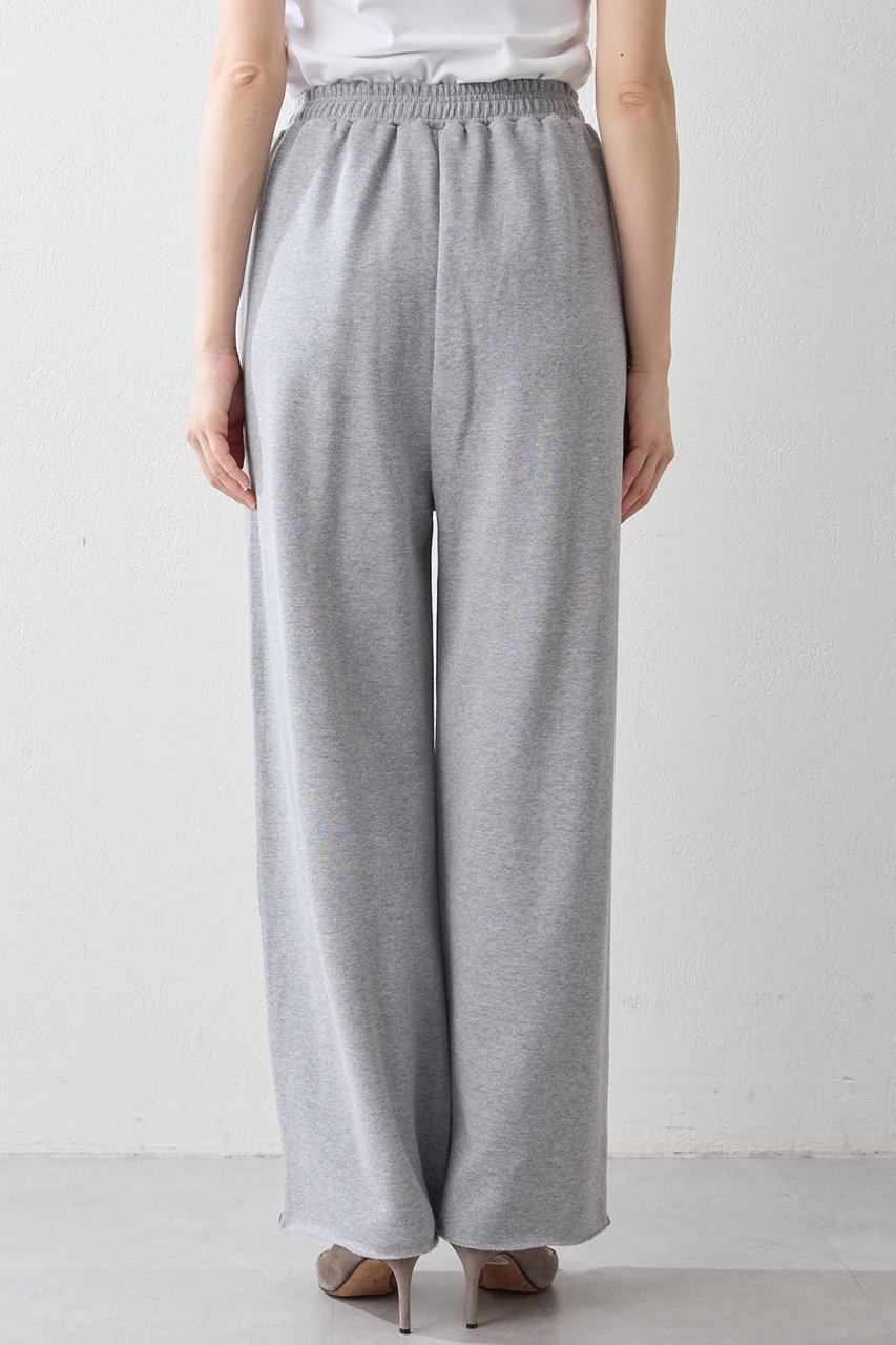 Whim Gazette(ウィム ガゼット)｜ロゴ裏毛ワイドパンツ/グレー の通販
