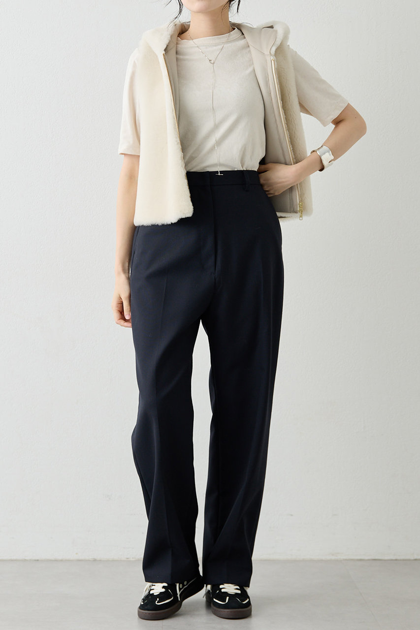 平織りセンタープレスパンツ