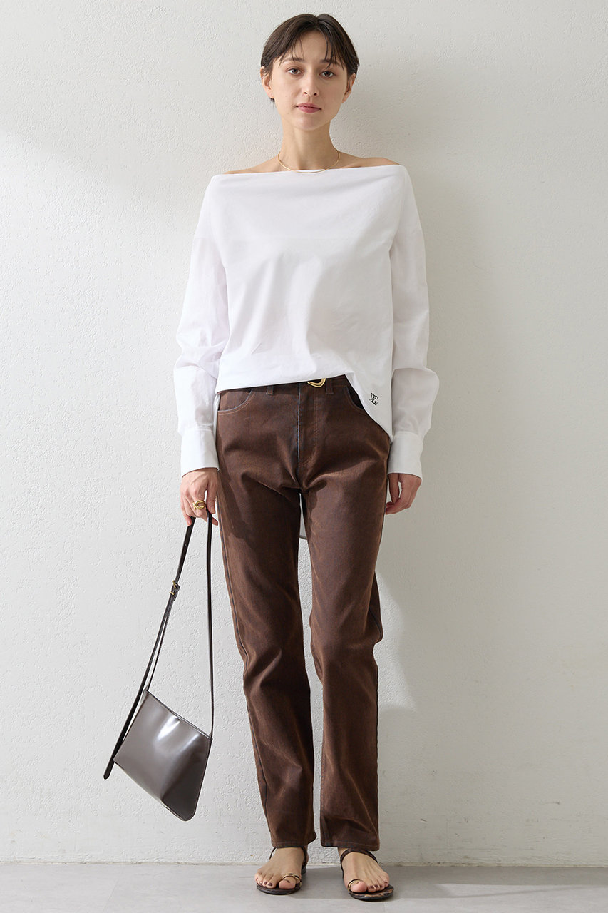 今季未使用2025★定価2.5万★ウィムガゼット ブロードオフショルダーブラウス Whim Gazette(ウィム ガゼット)｜ブロードオフショルダーブラウス/オフ