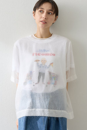 ウィム ガゼット/Whim GazetteのシアーフェザーTEE(110400/110402)