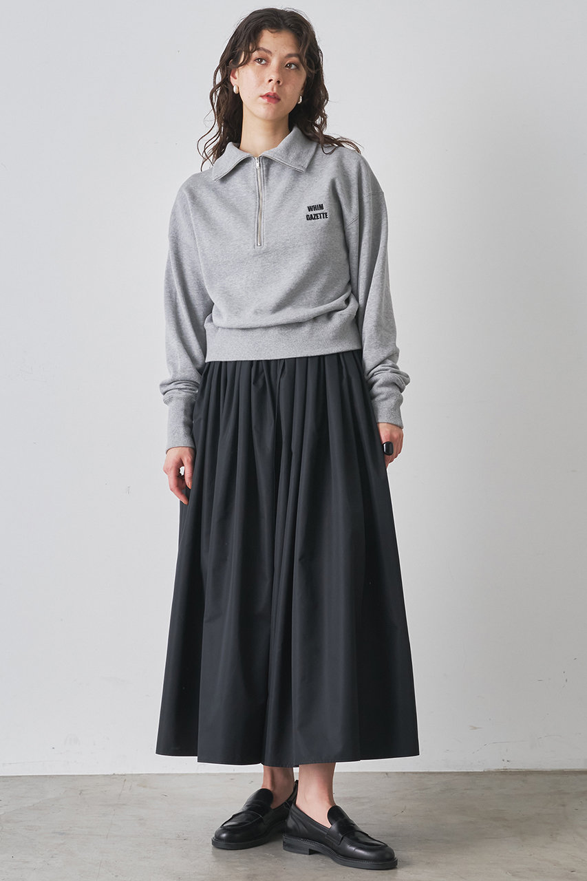 Whim Gazette(ウィム ガゼット)｜ハーフジップロゴ裏毛プルオーバー