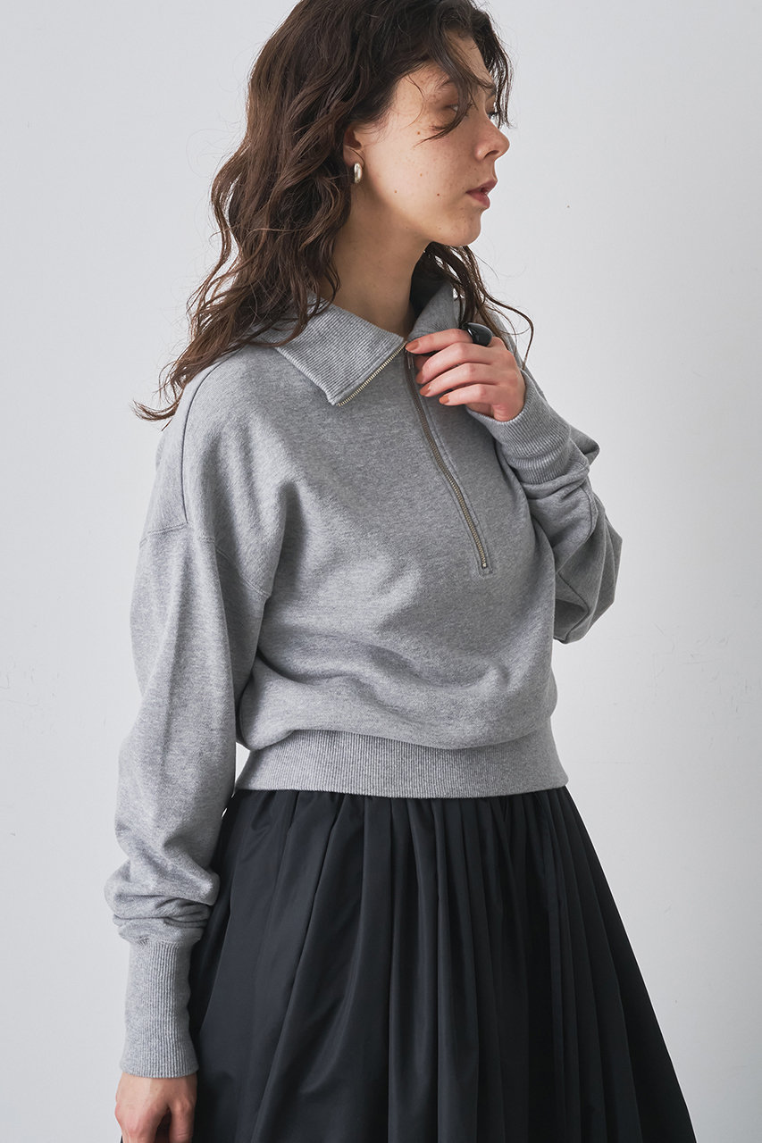 Whim Gazette(ウィム ガゼット)｜ハーフジップロゴ裏毛プルオーバー