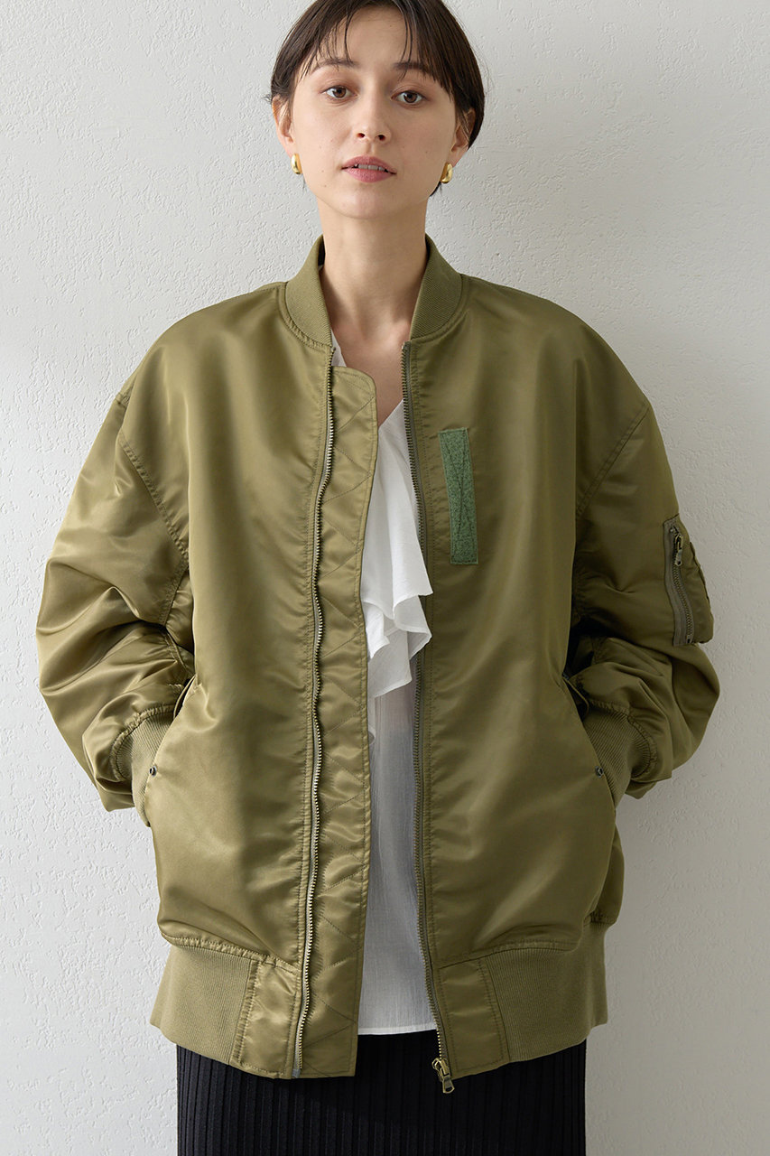 Whim Gazette ナイロンMA-1 (カーキ, F) ウィム ガゼット ELLE SHOP Whim Gazette ナイロンMA-1 (カーキ, F) ウィム ガゼット ELLE SHOP