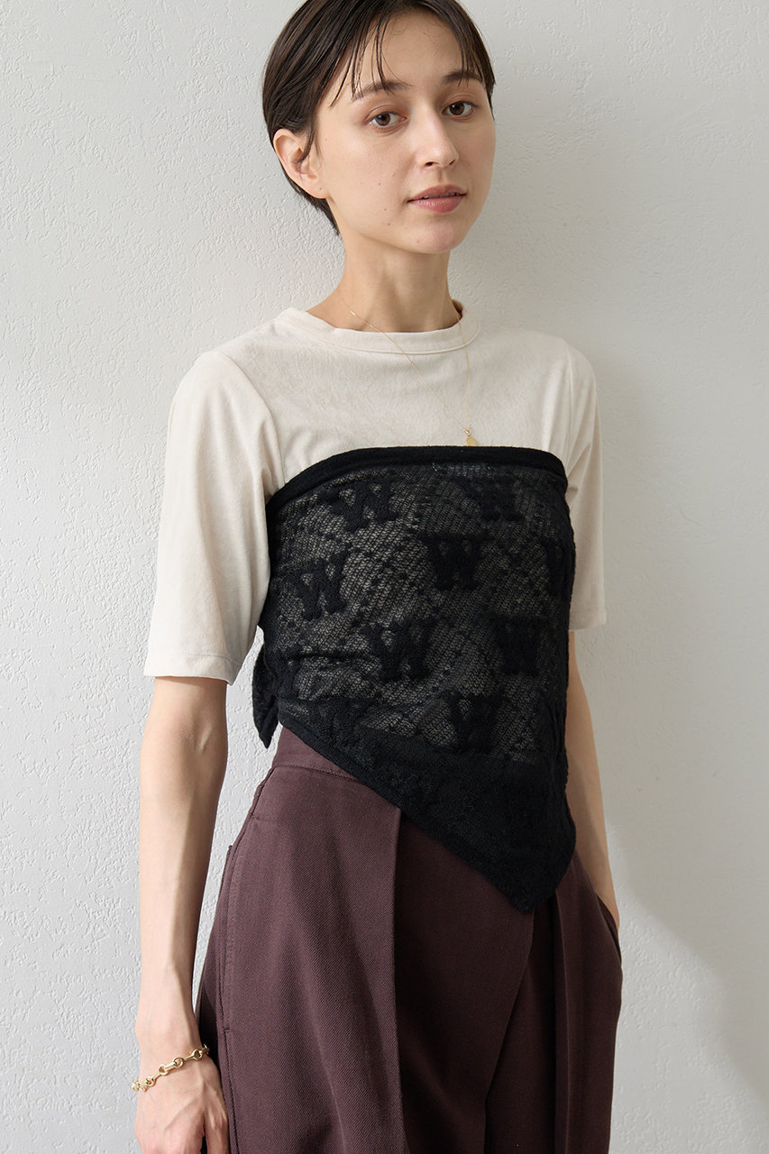 Whim Gazette ジャガードスカーフ (ブラック, F) ウィム ガゼット ELLE SHOP Whim Gazette ジャガードスカーフ (ブラック, F) ウィム ガゼット ELLE SHOP