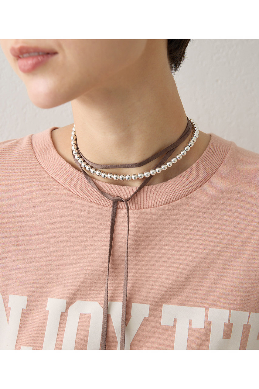 【Hoaw.】シルバービース ショートネックレス