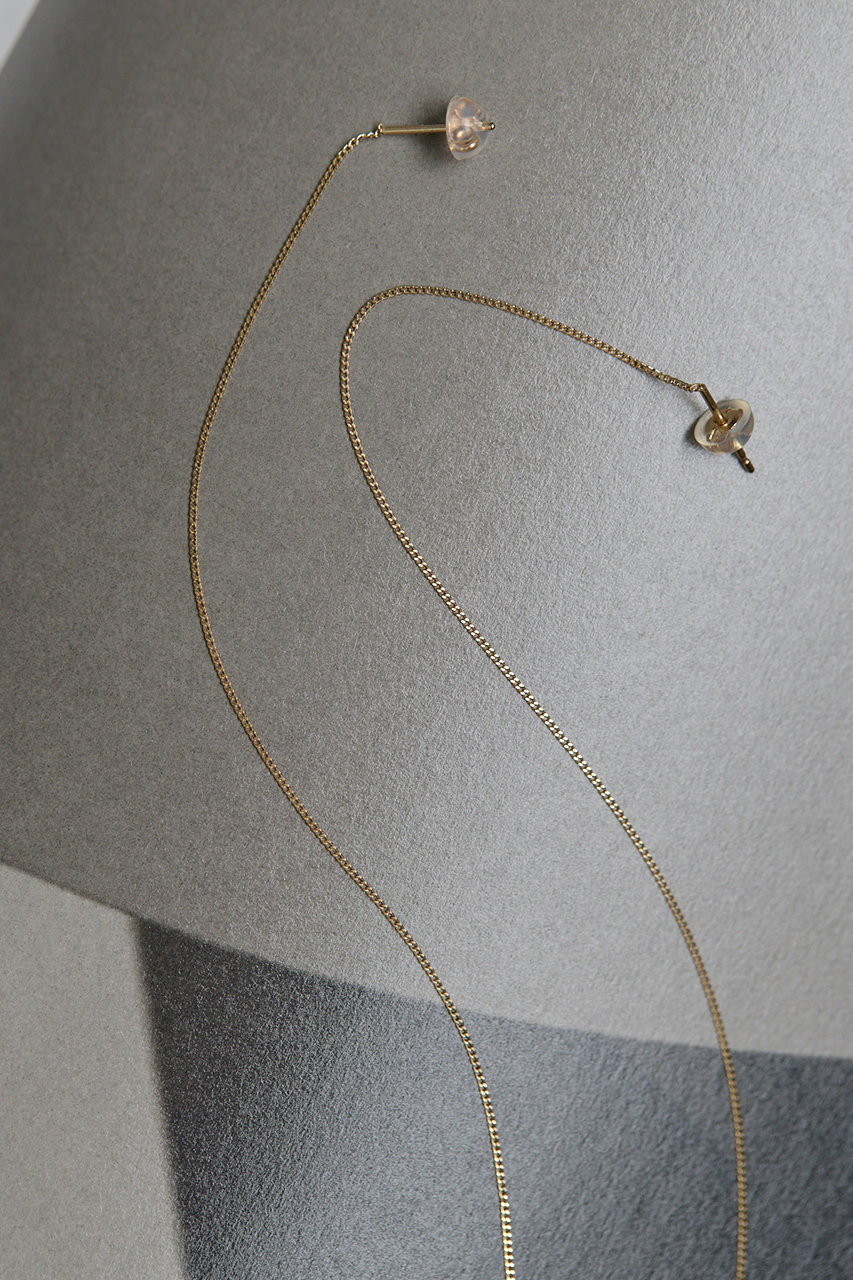 Whim Gazette(ウィム ガゼット)｜【Hoaw.】10K Lineピアス/ゴールド の