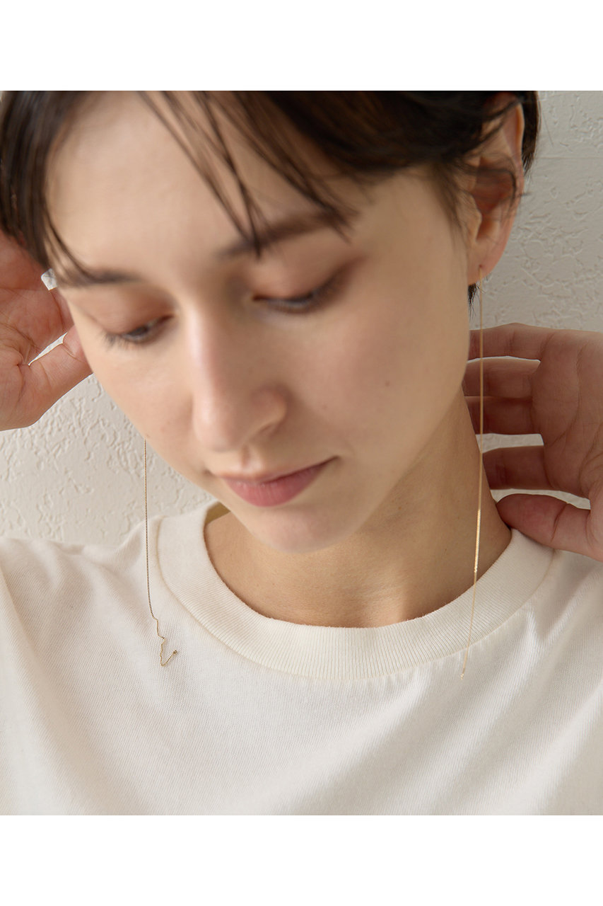 Whim Gazette(ウィム ガゼット)｜【Hoaw.】10K Lineピアス/ゴールド の