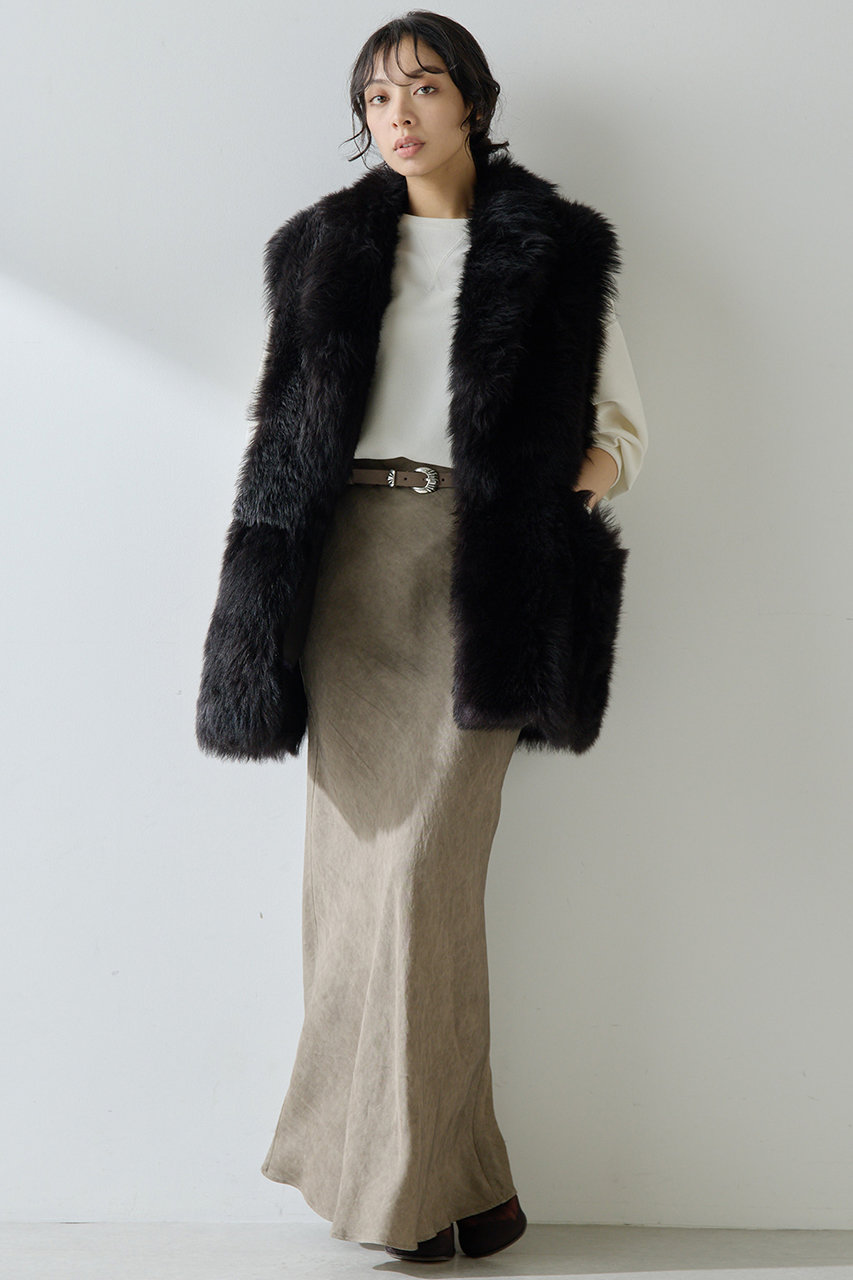 Whim Gazette(ウィム ガゼット)｜ムートンファージレ/ブラウン の通販