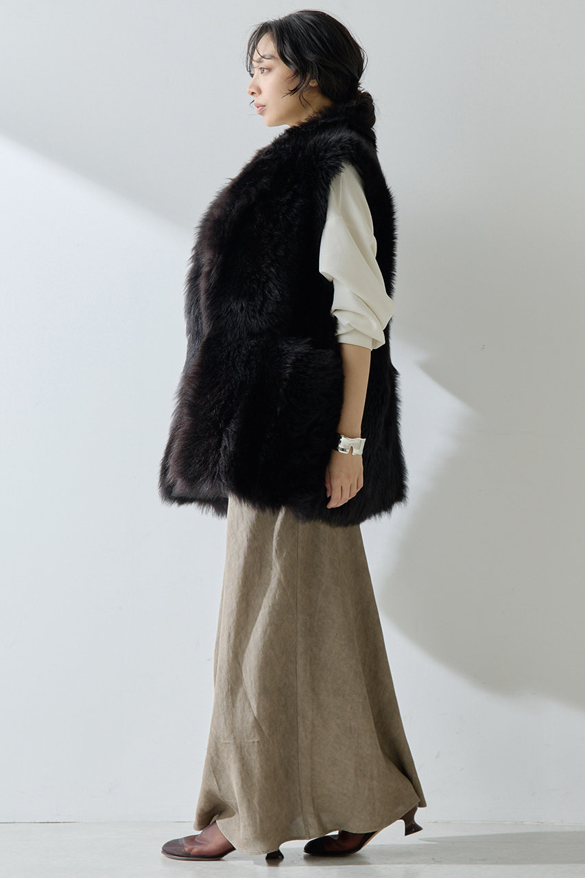 Whim Gazette(ウィム ガゼット)｜ムートンファージレ/ブラウン の通販