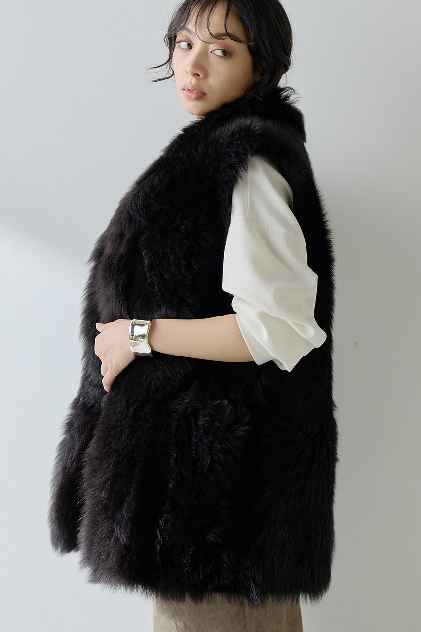 Whim Gazette(ウィム ガゼット)｜ムートンファージレ/ブラウン の通販